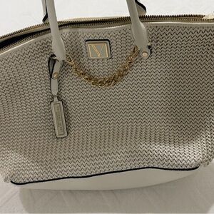 Victoria's Secret Cream and Gold Tote Bag